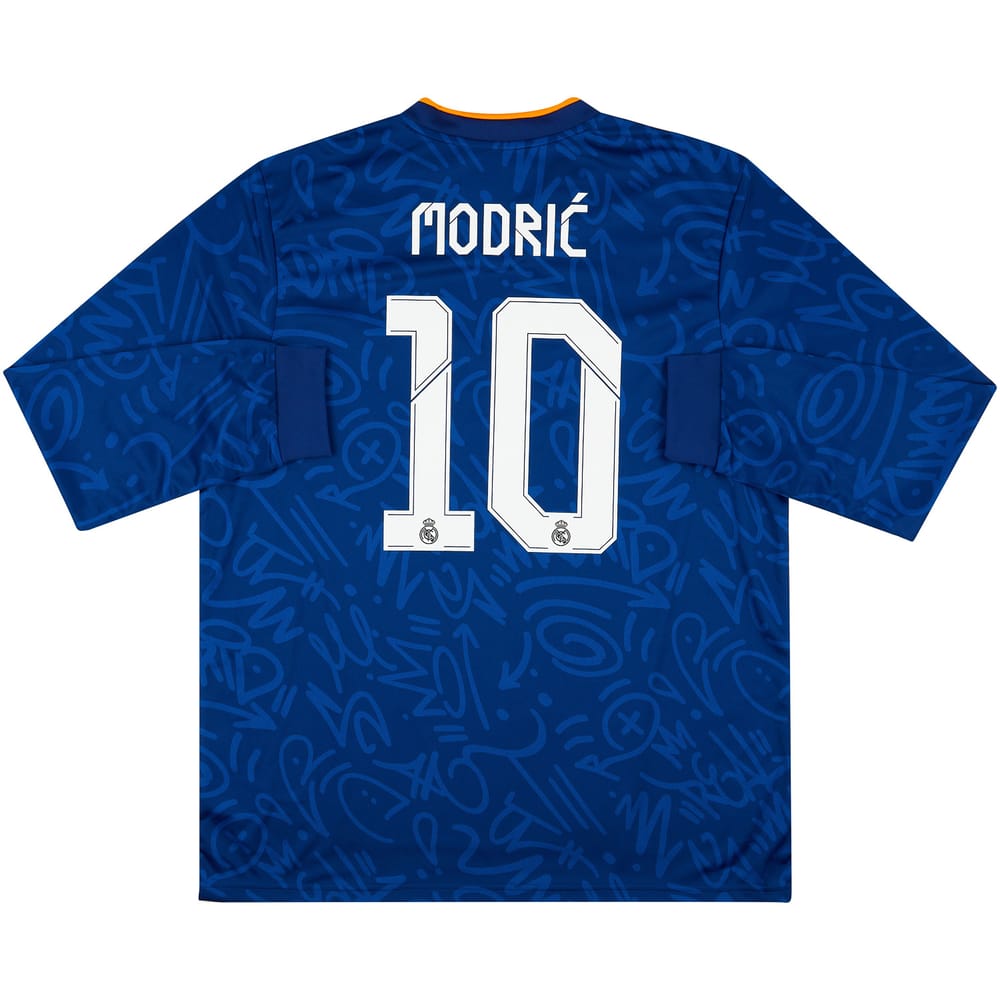 2021-22 Real Madrid Away L/S Shirt Modrić #10 - NEW - (XL)