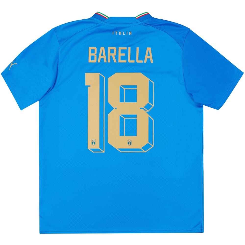 2022-23 Italy Home Shirt Barella #18 - NEW