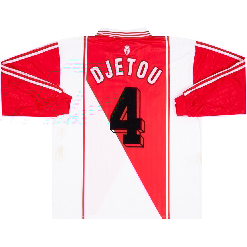 1996-97 Monaco Match Worn UEFA Cup Home L/S Shirt Djetou #4 (v Newcastle)