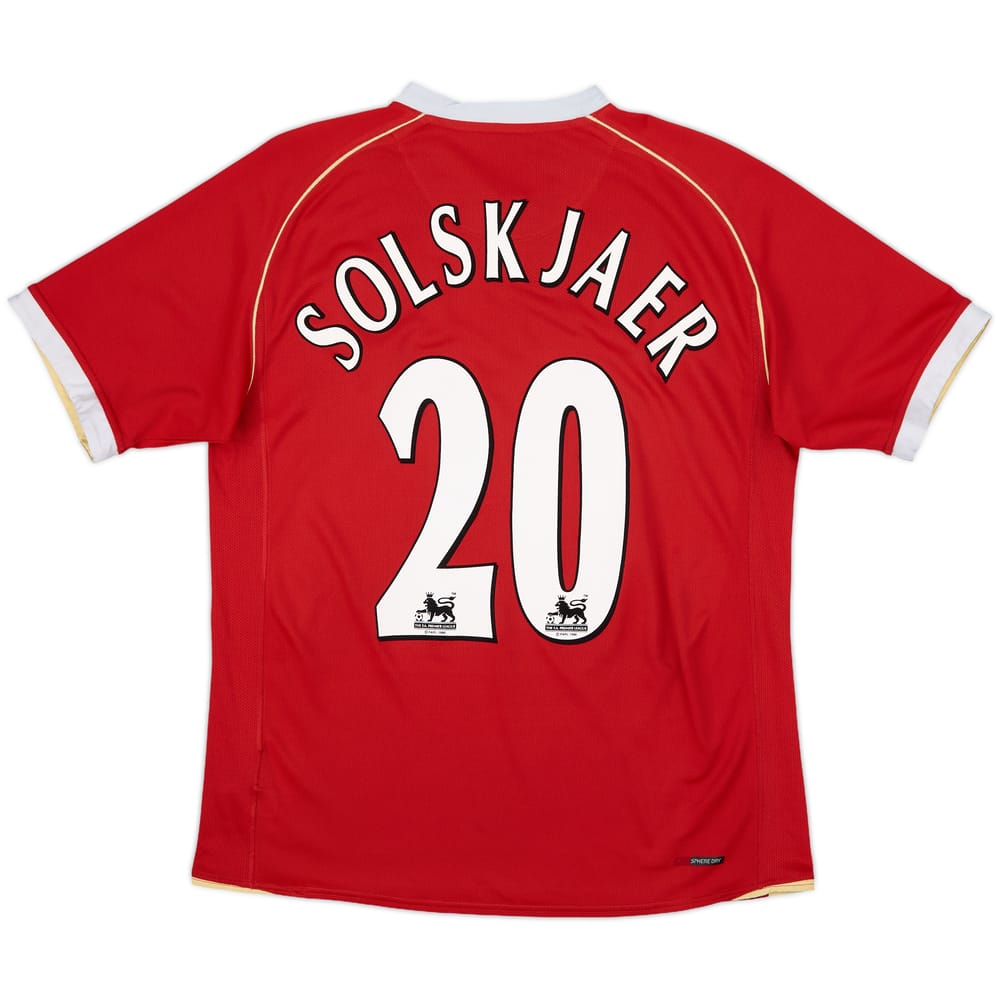 2006-07 Manchester United Maillot Domicile Solskjaer #20 - 6/10 - (S)