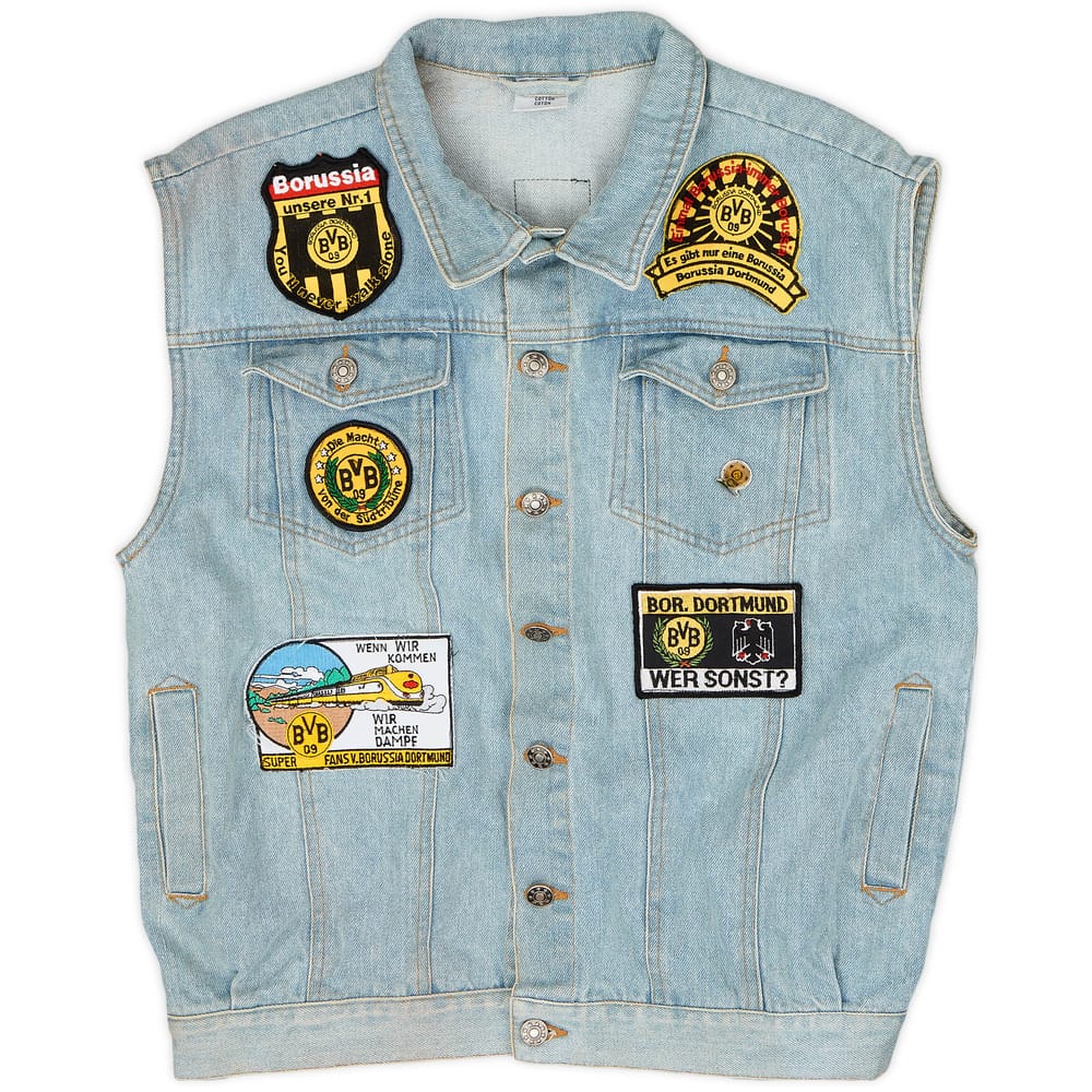 1990s Borussia Dortmund Denim 'Kutte' Jacket - 7/10 - (M)