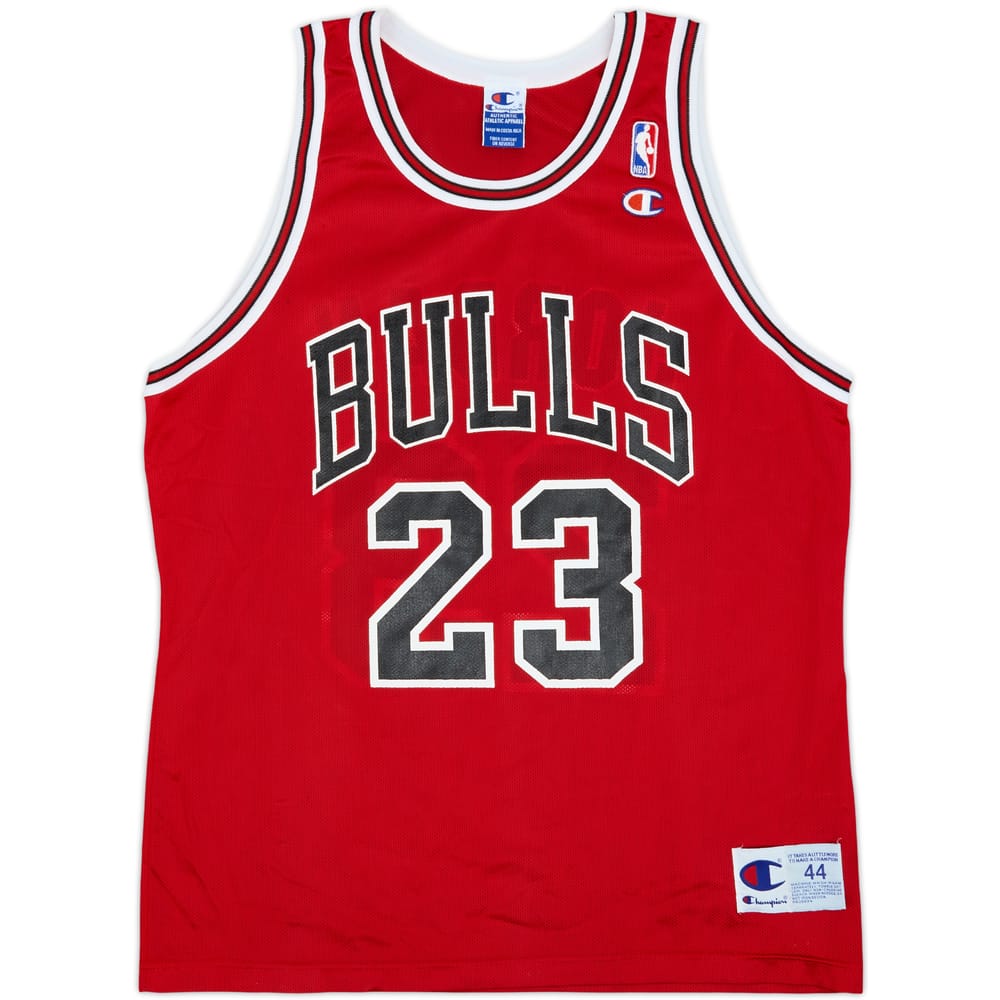 1995-98 Chicago Bulls Jordan #23 Champion Away Jersey - 9/10 - (L)