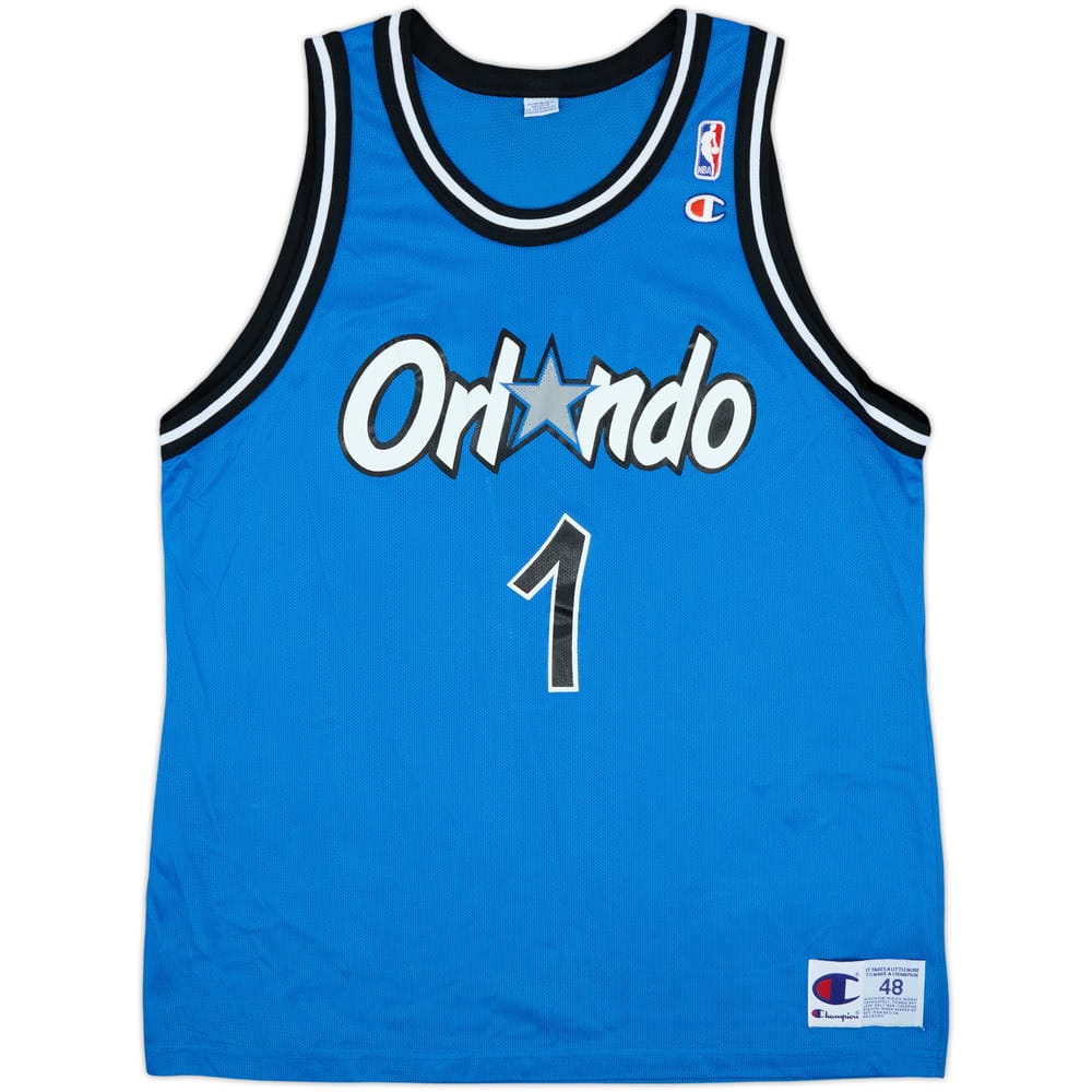 1995-98 Orlando Magic Hardaway #1 Champion Away Jersey - 9/10 - (XL)