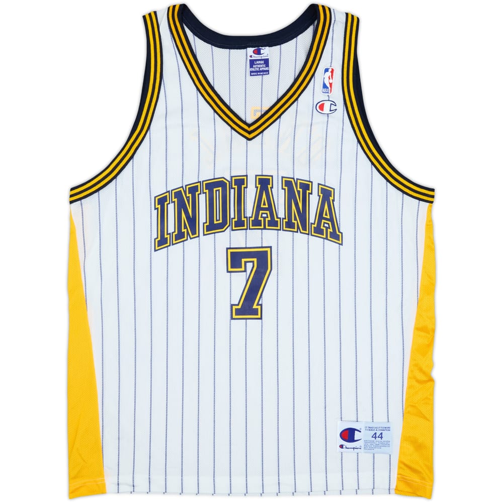 2000-02 Indiana Pacers O'Neal #7 Champion Home Jersey - 9/10 - (L)