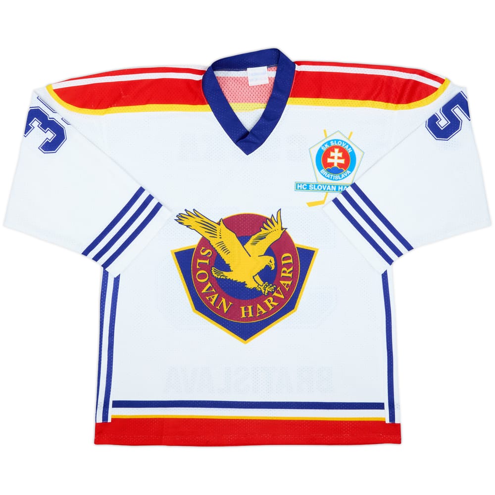 1995-99 HC Slovan Harvard Bratislava Csoka #35 Hummel Home Jersey - 8/10 - (L)