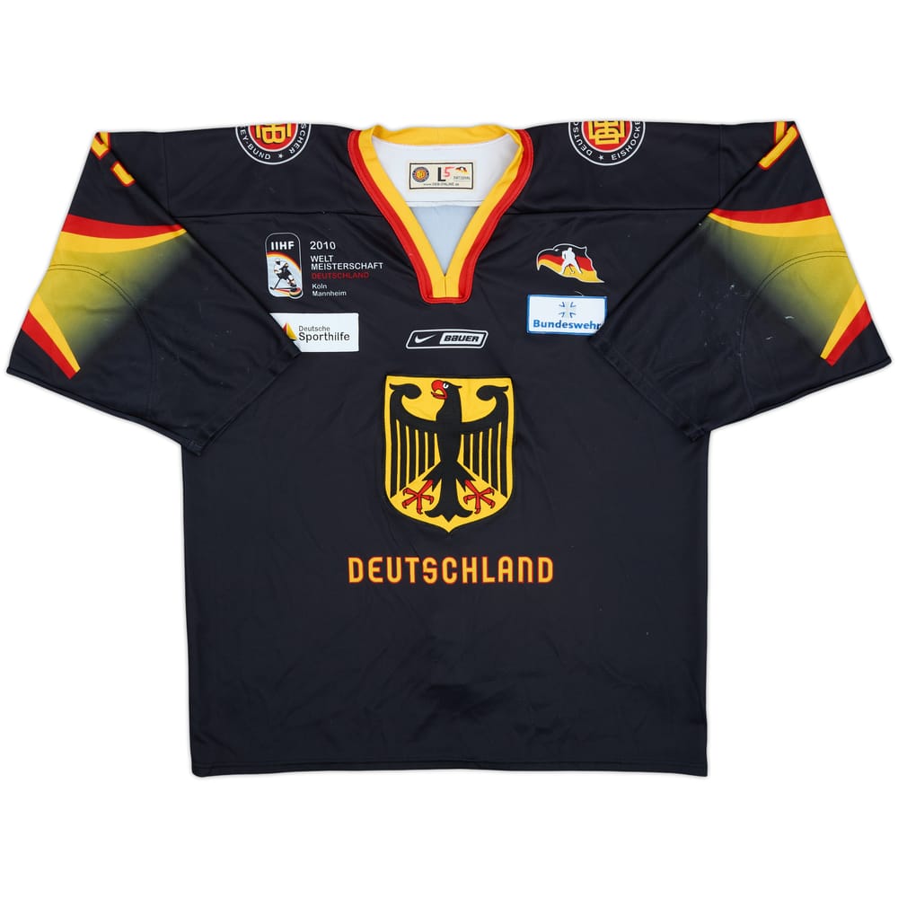 2009-10 Germany National Hockey Team Anwander #5 Nike Authentic Home Jersey - 5/10 - (L)