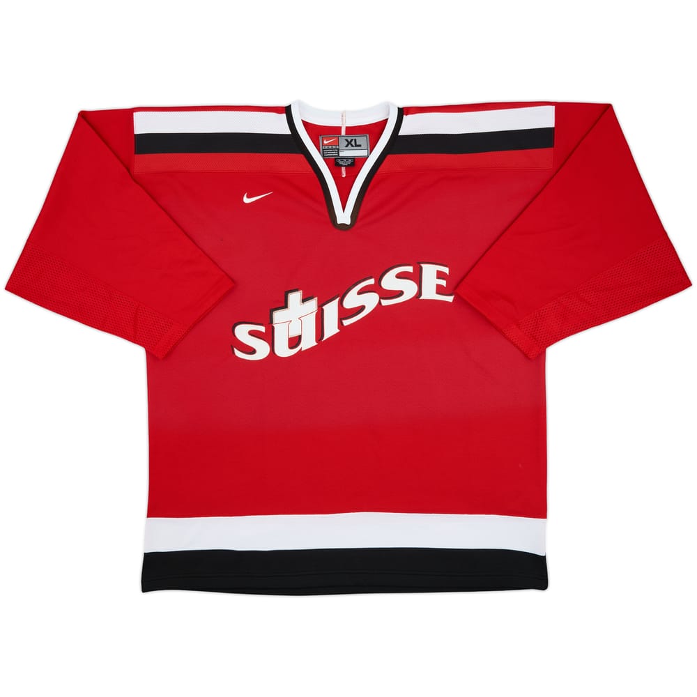 2001-03 Switzerland National Hockey Team Nike Home Jersey - 8/10 - (XL)