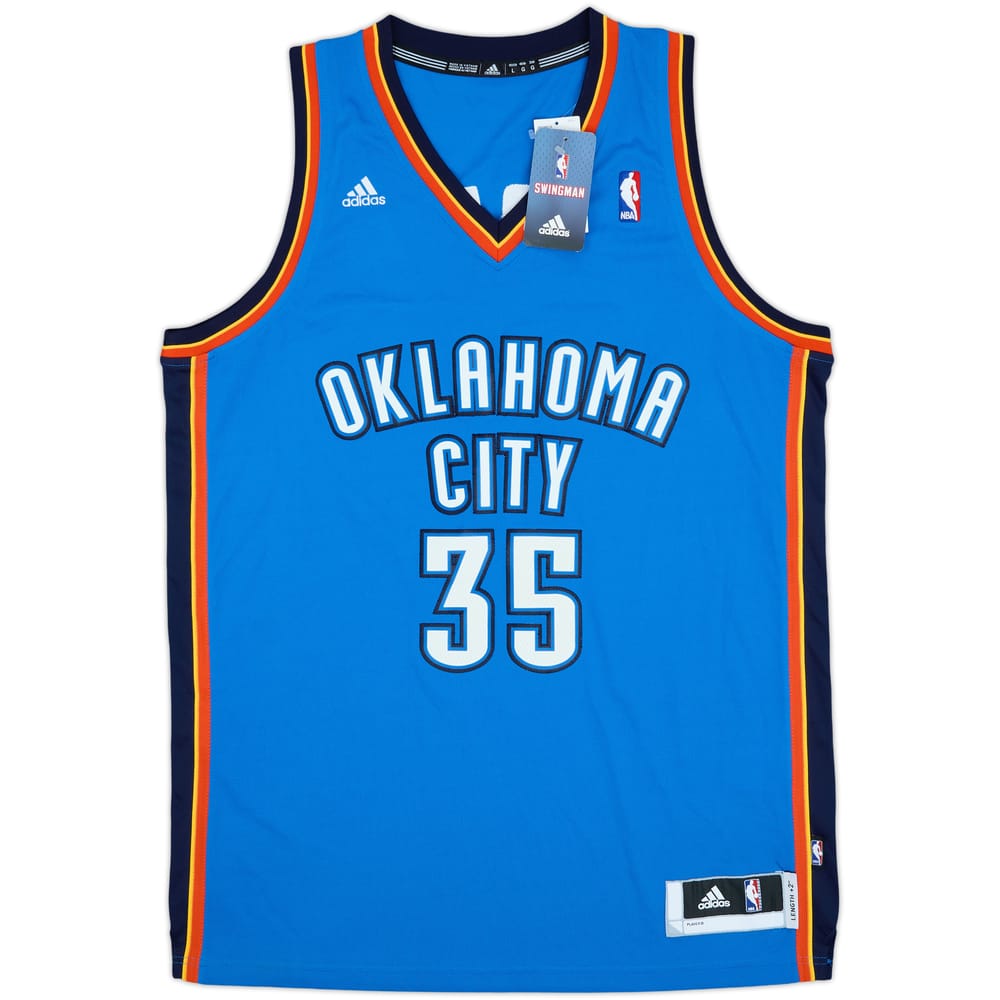 2010-14 Oklahoma City Thunder Durant #35 adidas Swingman Away Jersey (L)