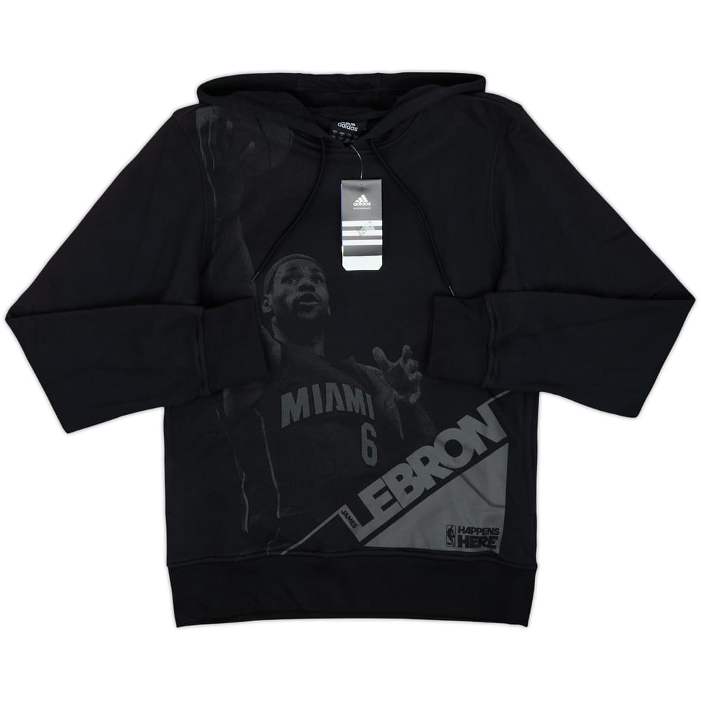 2011-12 Miami Heat LeBron James adidas Hooded Sweat Top (S)