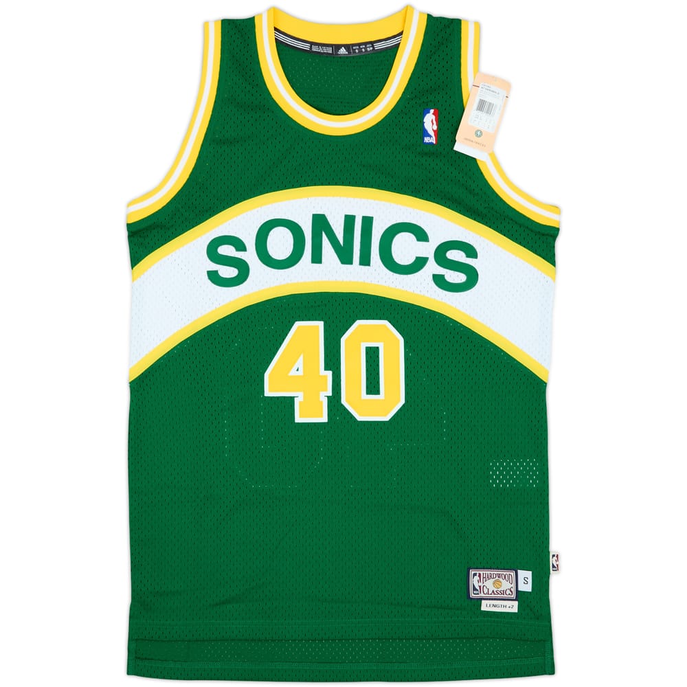 1989-90 Seattle SuperSonics Kemp #40 adidas Hardwood Classics Swingman Away Jersey (S)