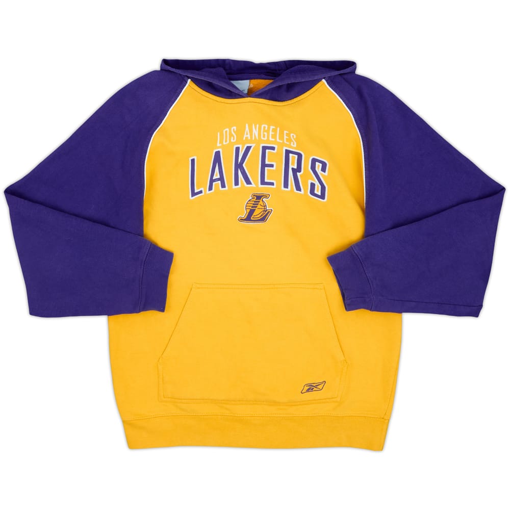 2005-06 LA Lakers Reebok Hooded Sweat Top - 7/10 - (L.Boys)