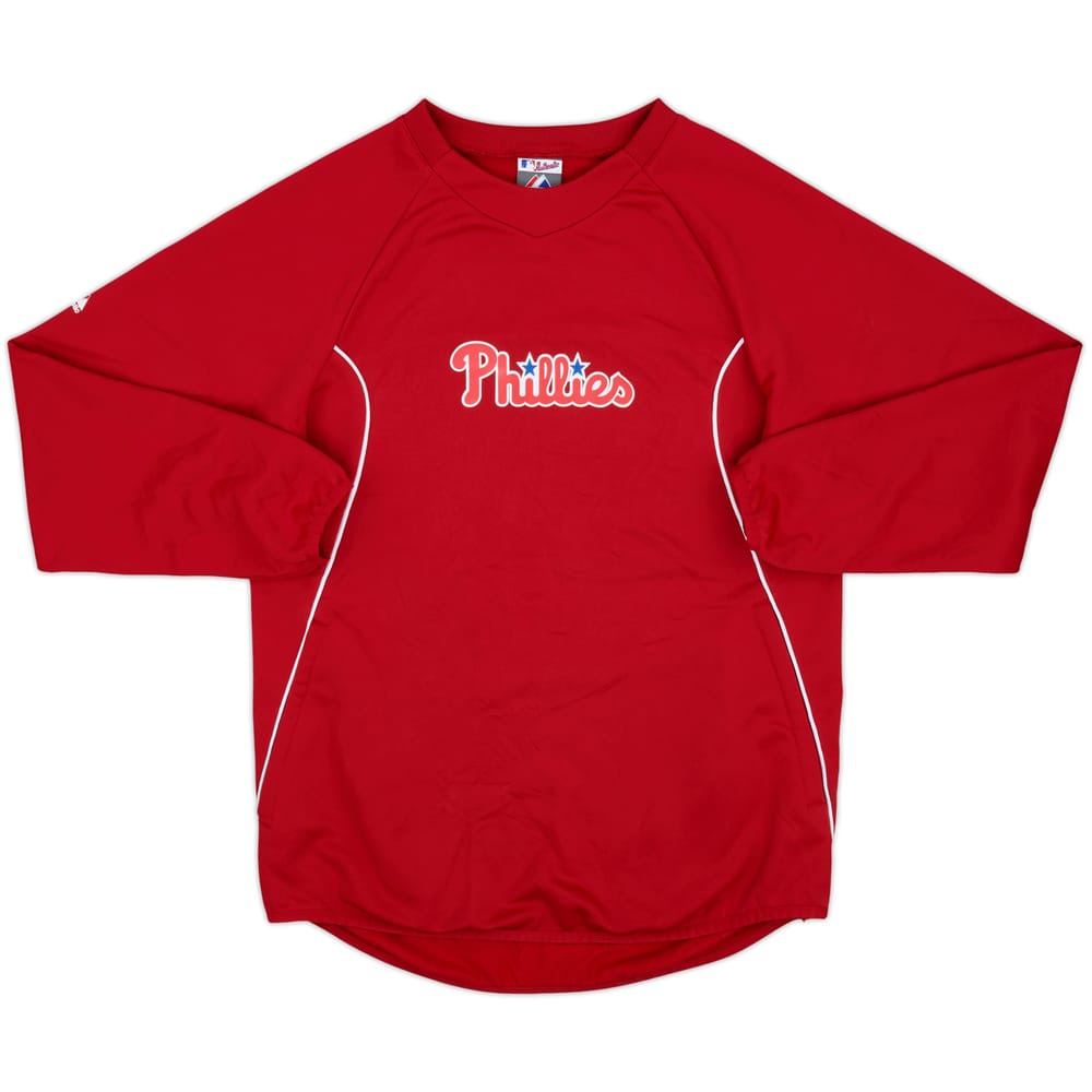 2012 Philadelphia Phillies Majestic Training Sweat Top - 9/10 - (S)
