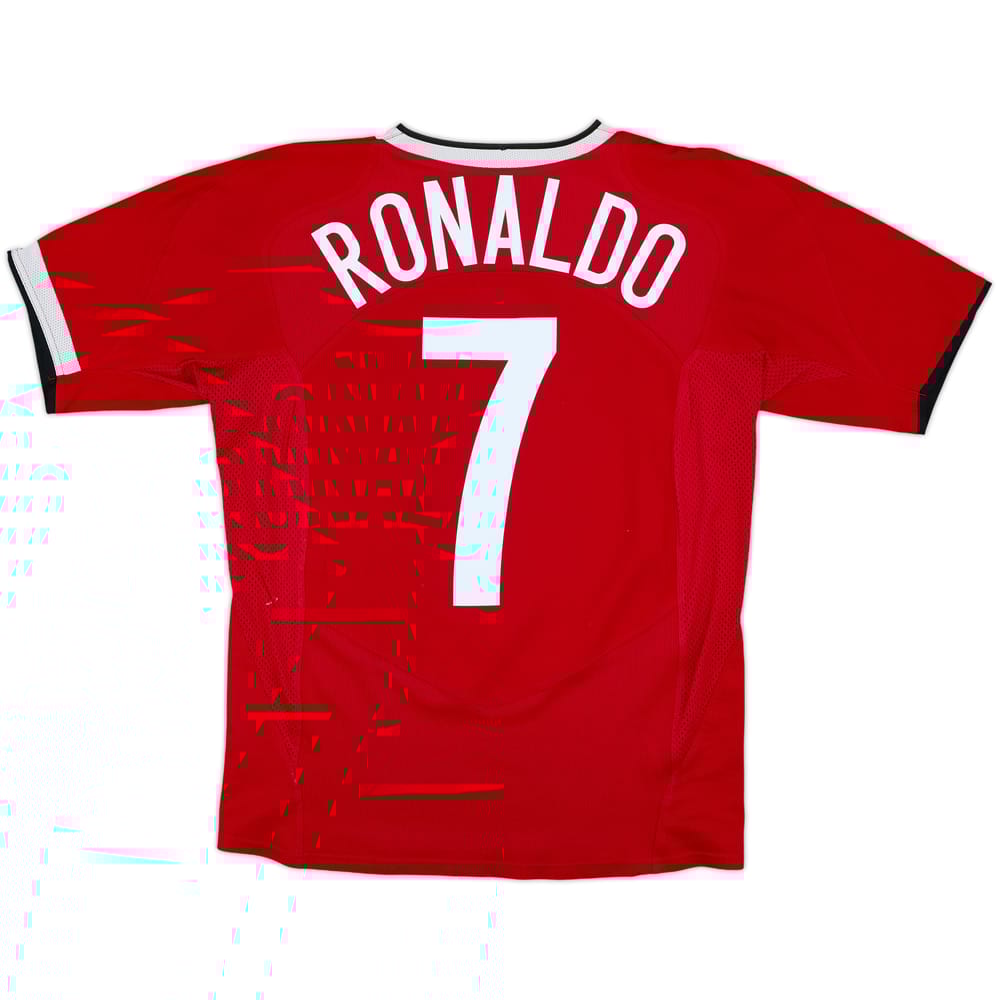 2004-06 Manchester United Home Shirt Ronaldo #7 - 7/10 - (XL.Boys)