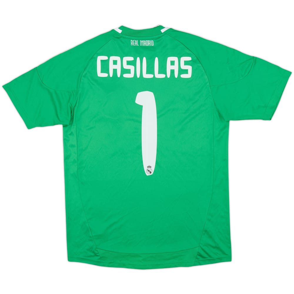 Camiseta de portero del Real Madrid 2010-11 Casillas #1 - 8/10 - (Niños L)