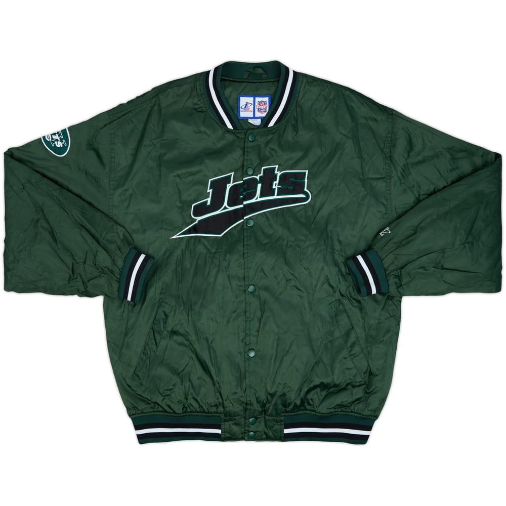 1996-99 New York Jets Logo Athletic Satin Varsity Jacket - 9/10 - (L)