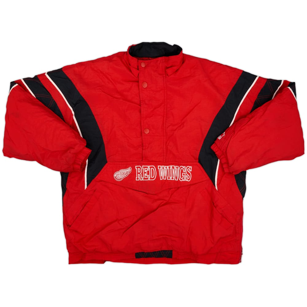 1990s Detroit Red Wings Starter 1/2 Zip Rain Coat - 7/10 - (L)