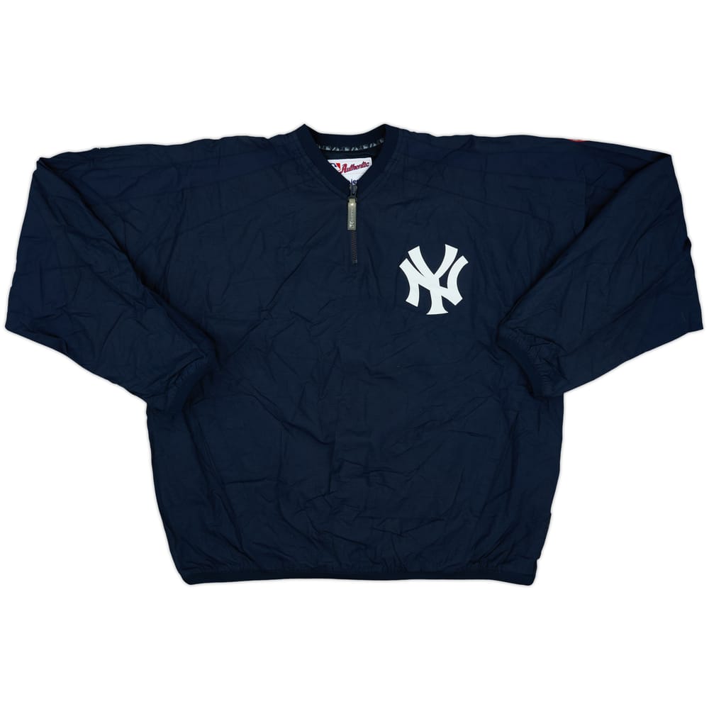 2000s New York Yankees Majestic Authentic 1/4 Zip Training Jacket - 9/10 - (L)