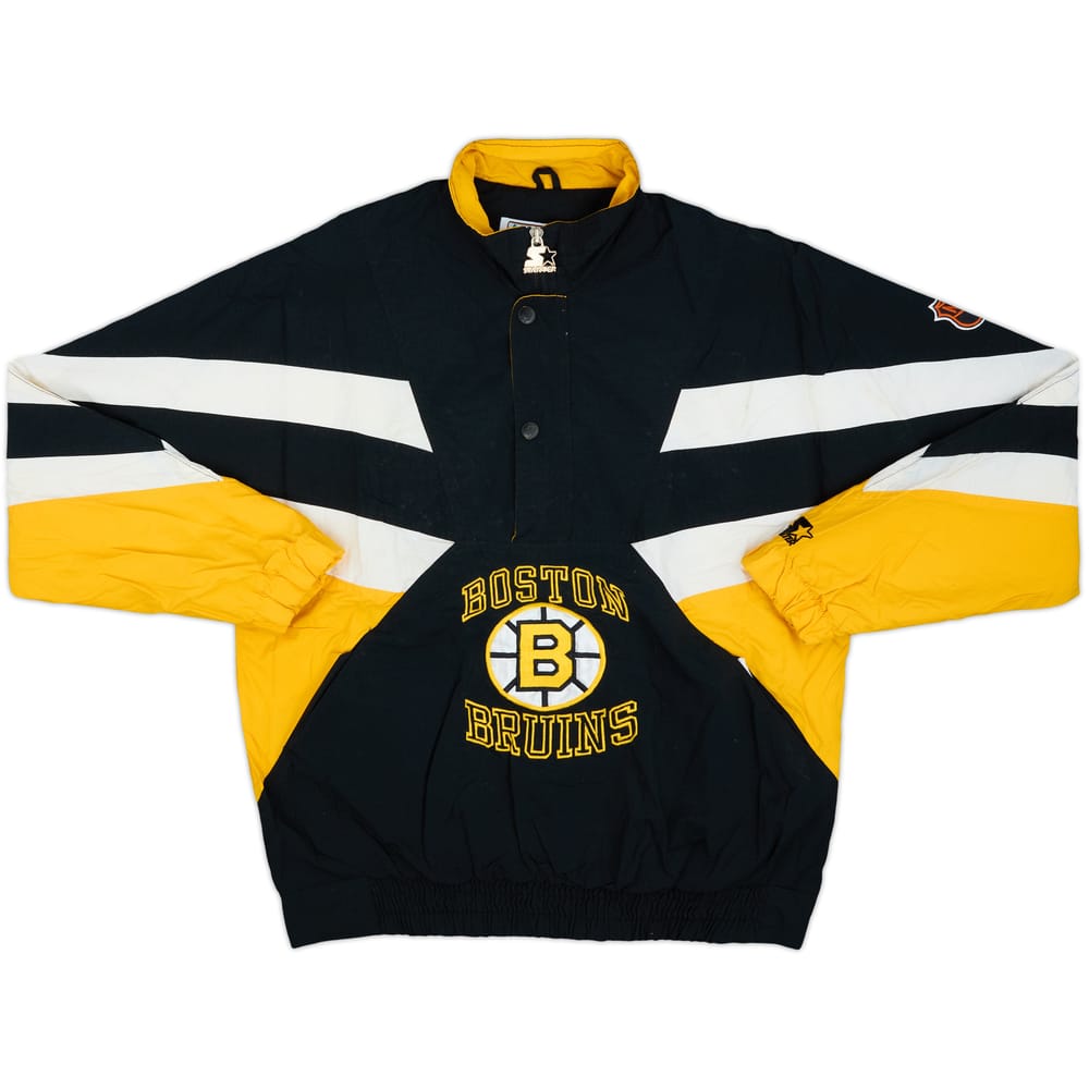 1990-95 Boston Bruins Starter 1/2 Zip Windbreaker Jacket - 8/10 - (M)