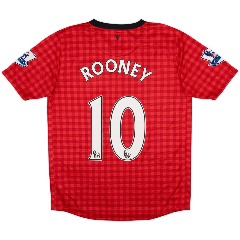 2012-13 Manchester United Home Shirt Rooney #10 - 7/10 - (XL.Boys)
