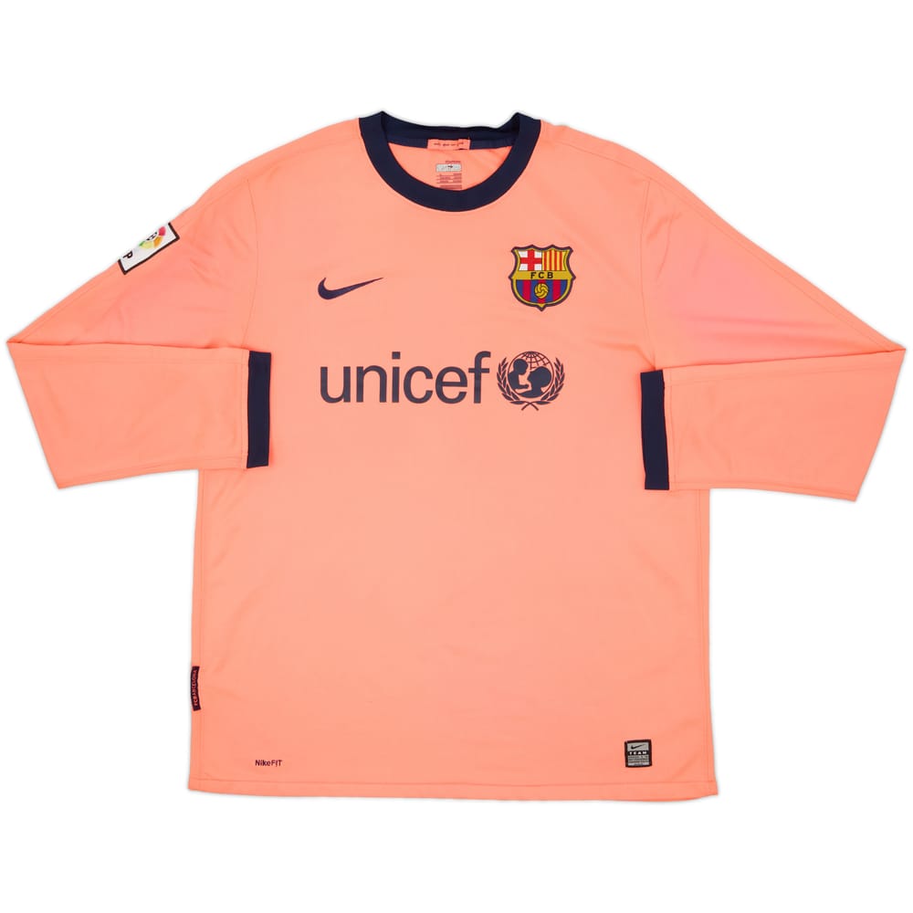 2009-10 Barcelona Away L/S Shirt - 4/10 - (L)