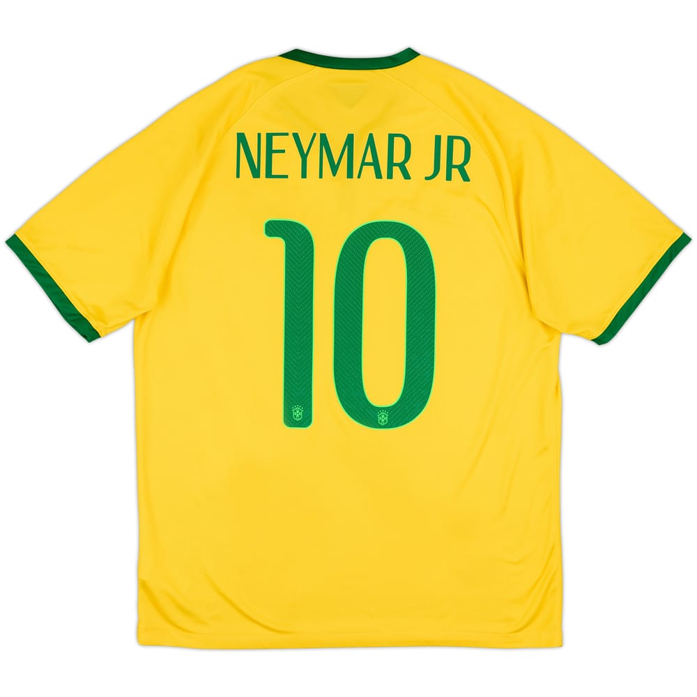 2014-15 Brazil Home Shirt Neymar Jr #10 - 8/10 - (L)