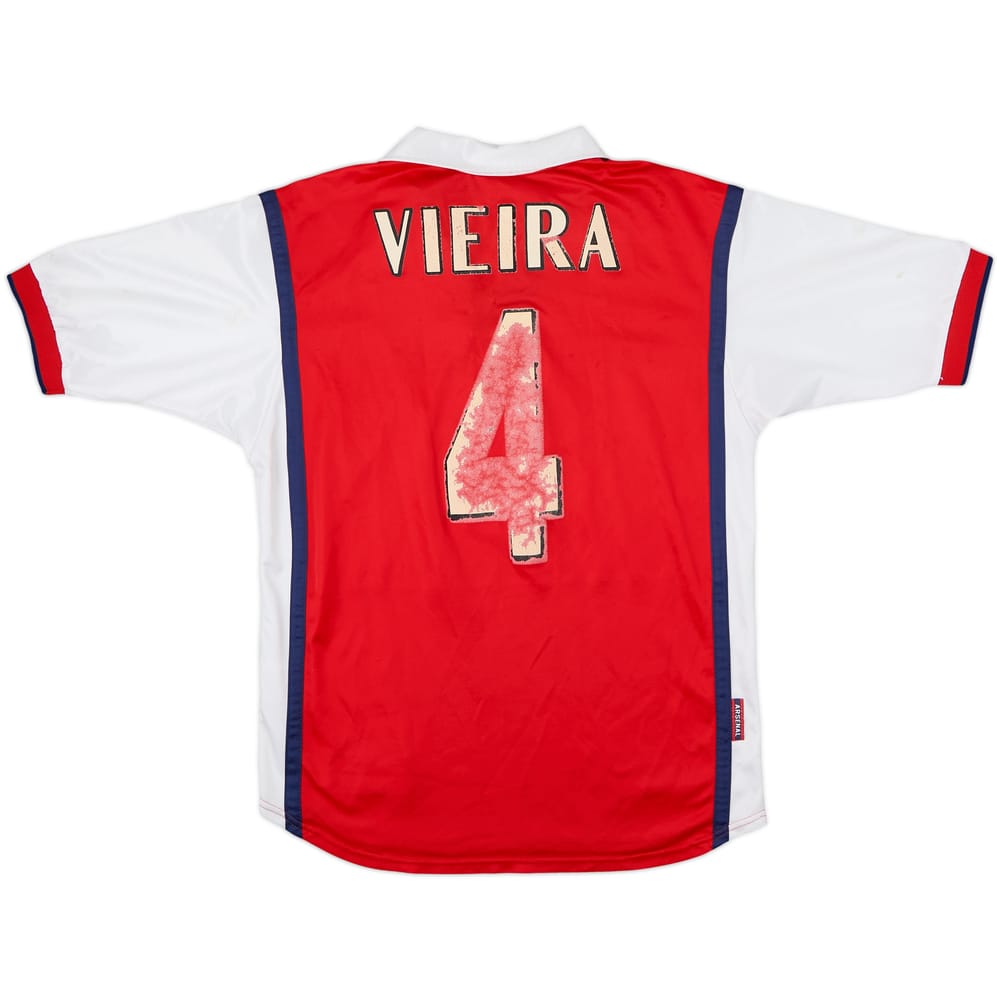 1998-99 Arsenal Home Shirt Vieira #4 - 4/10 - (XL.Boys)