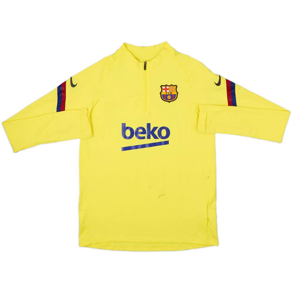 2020-21 Barcelona Nike 1/4 Zip Drill Top - 7/10 - (XL.Boys)