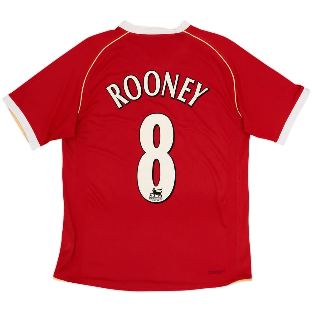 2006-07 Manchester United Home Shirt Rooney #8 - 7/10 - (M)