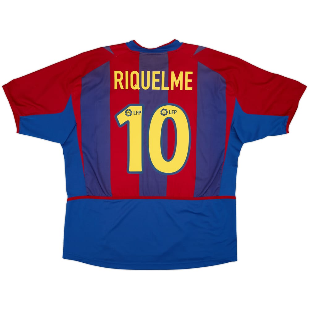2002-03 Barcelona Home Shirt Riquelme #10 - 5/10 - (XL)