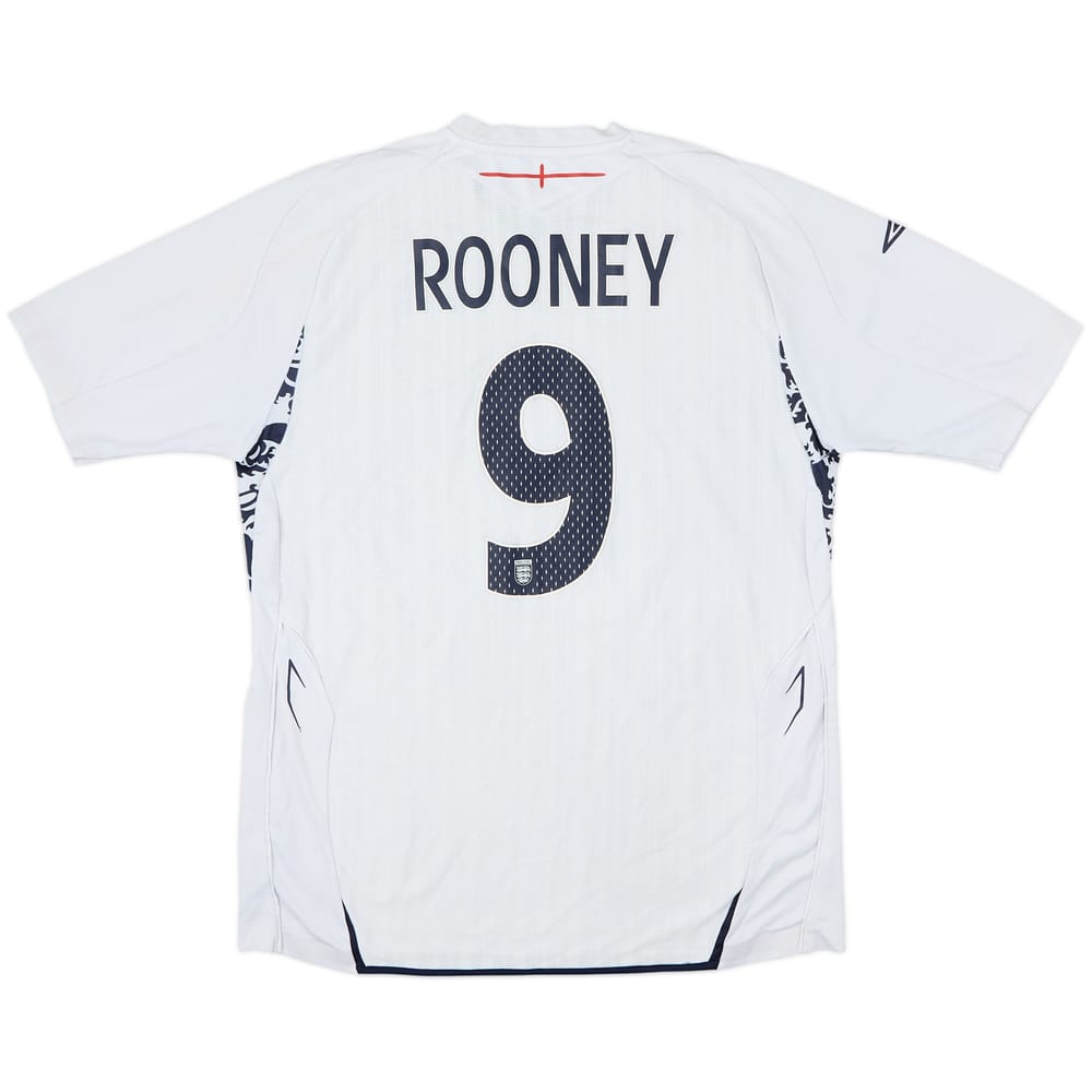 2007-09 England Home Shirt Rooney #9 - 5/10 - (L)