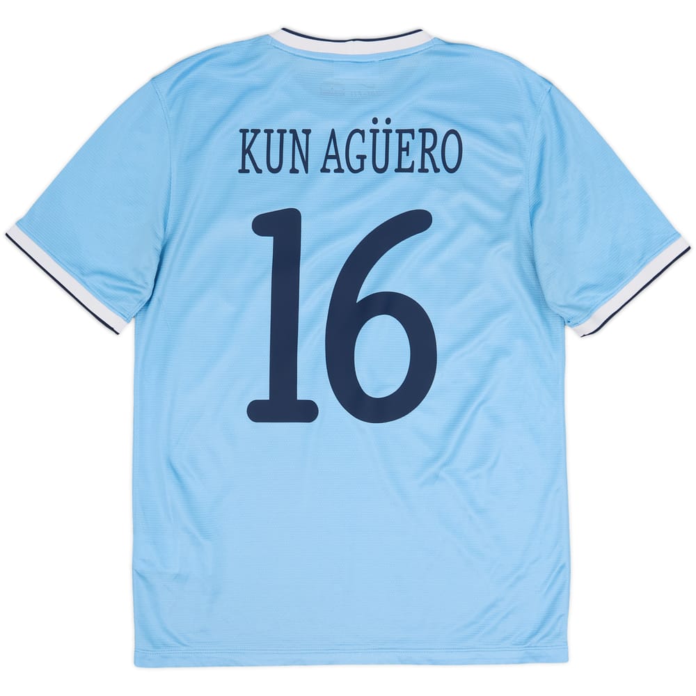 2013-14 Manchester City Home Shirt Kun Aguero #16 - 6/10 - (M)