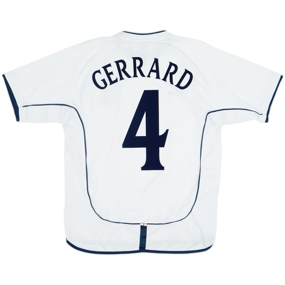 2001-03 England Home Shirt Gerrard #4 - 5/10 - (M)