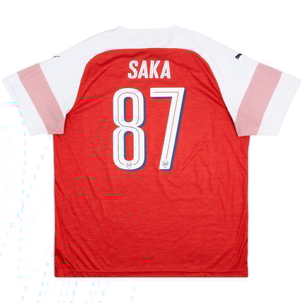 2018-19 Arsenal Home Shirt Saka #87 - 4/10 - (XXL)