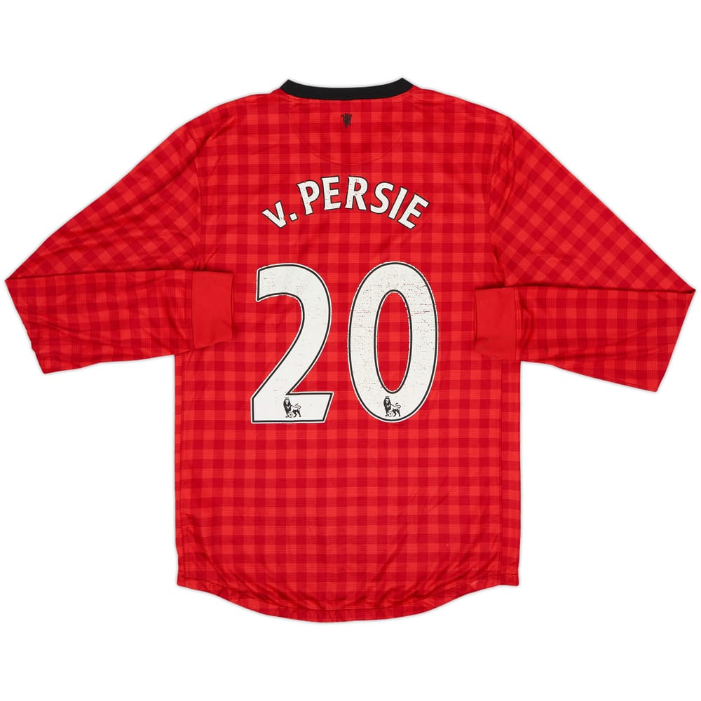 2012-13 Manchester United Home L/S Shirt v.Persie #20 - 5/10 - (S)
