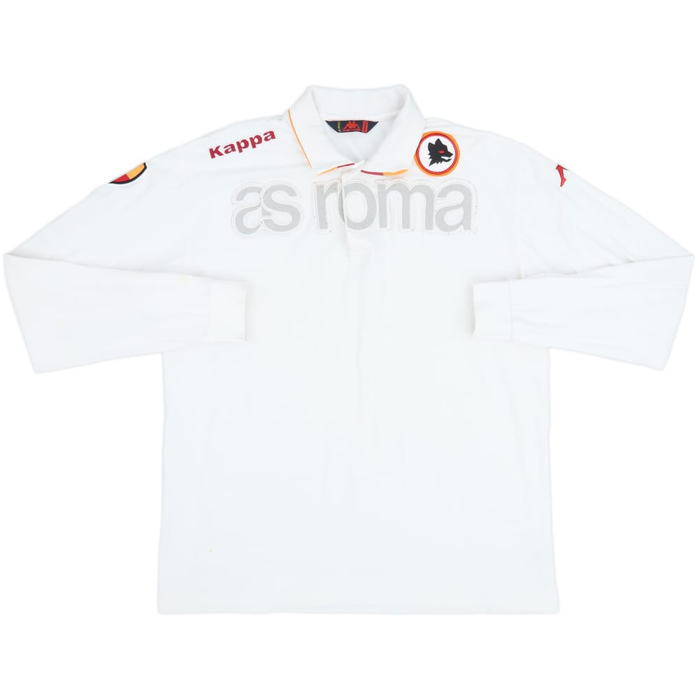 Camiseta polo de manga larga Kappa de la Roma 2001-02 - 6/10 - (XXL)