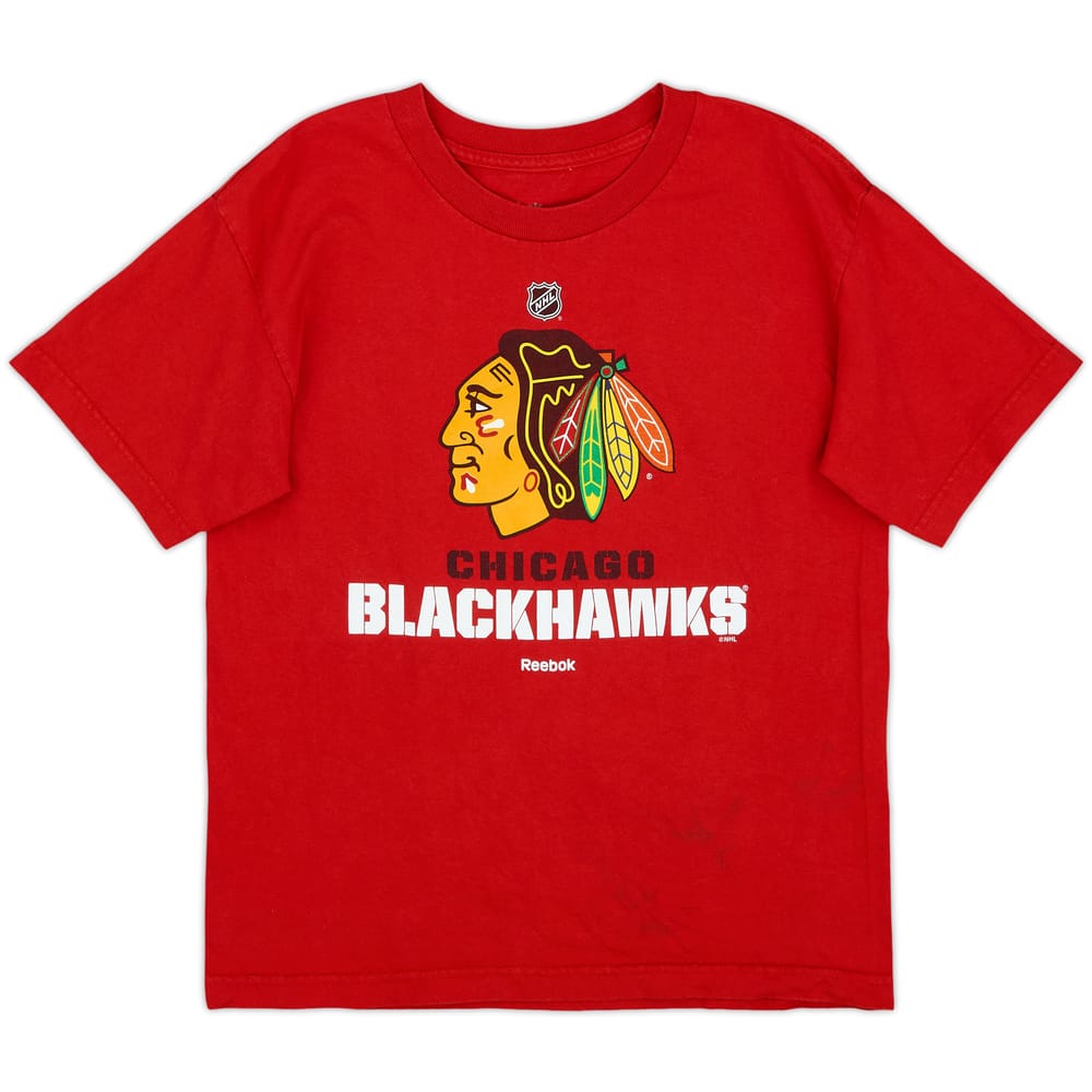 2011-12 Chicago Blackhawks Reebok Tee - 8/10 - (L.Boys)