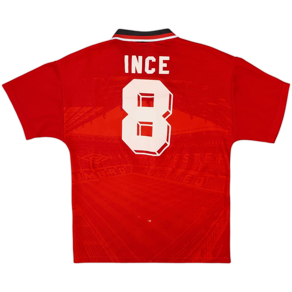 1994-96 Manchester United Home Shirt Ince #8 - 6/10 - (Y)