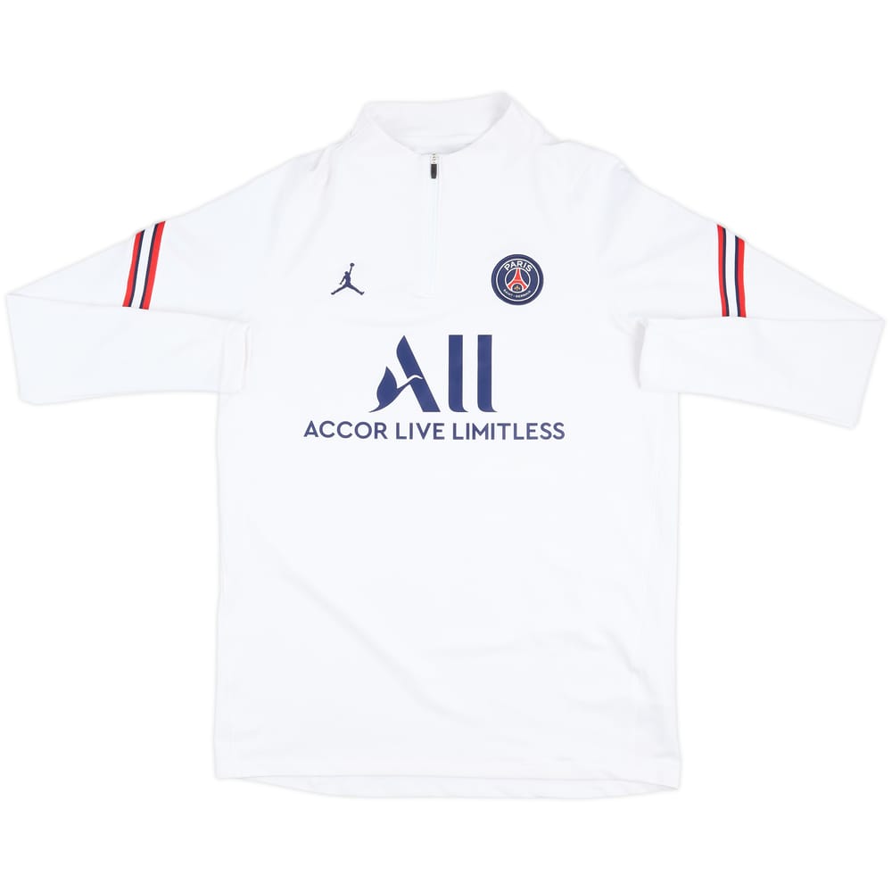 2021-22 Paris Saint-Germain Jordan 1/4 Zip Sudadera de entrenamiento - 10/10 - (L)