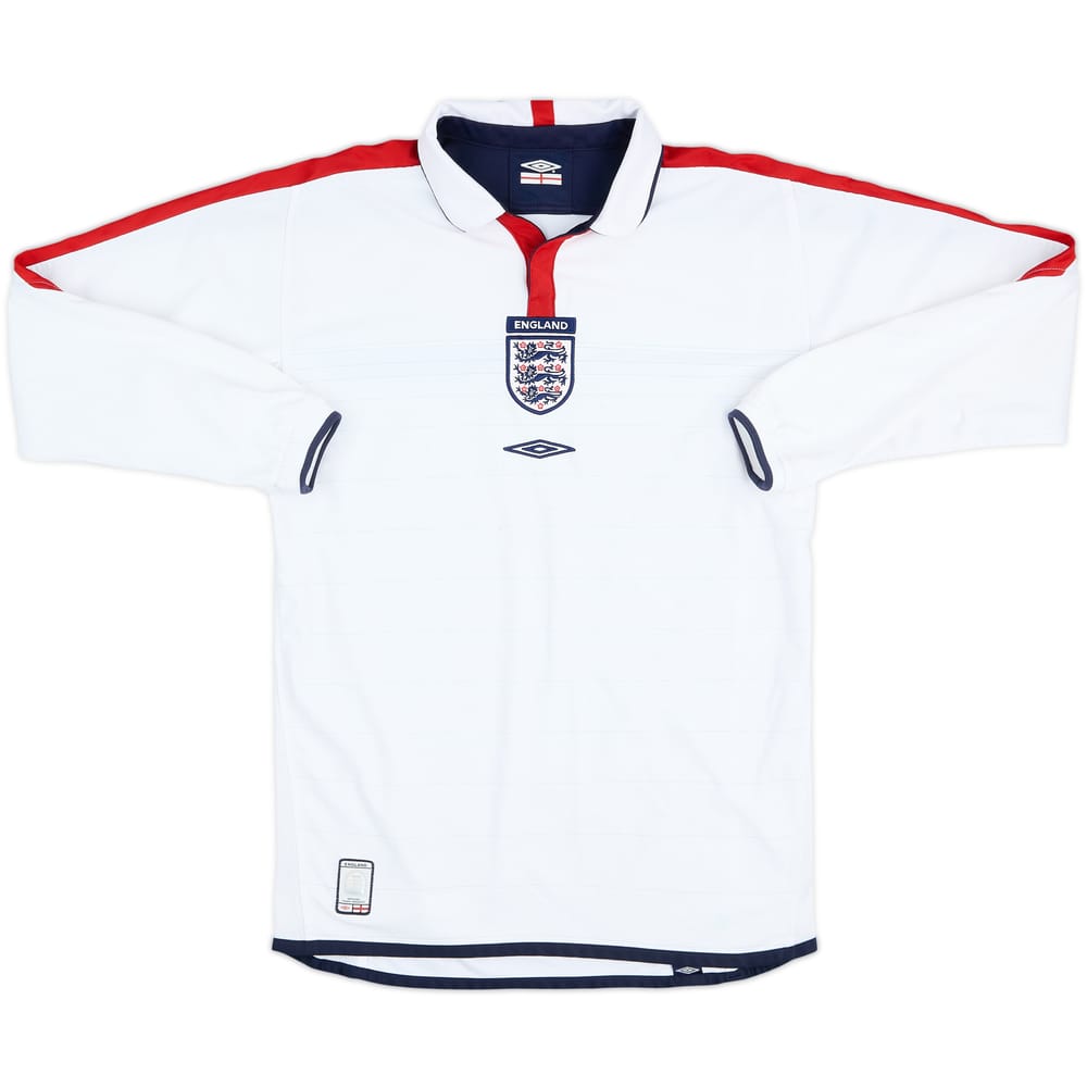 2003-05 England Home L/S Shirt - 5/10 - (S)