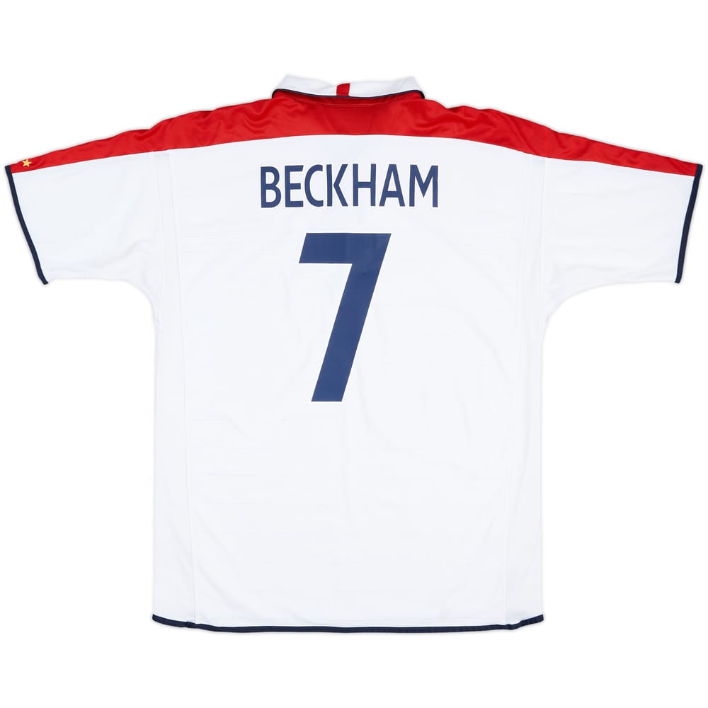2003-05 England Home Shirt Beckham #7 - 5/10 - (XXL)