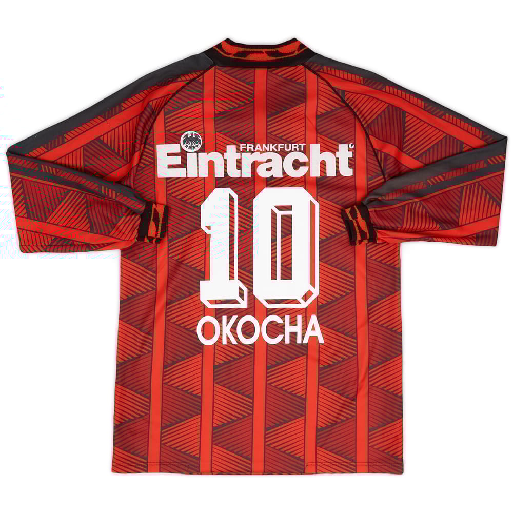 1995-96 Eintracht Frankfurt Home L/S Shirt Okocha #10 - 8/10 - (XS)