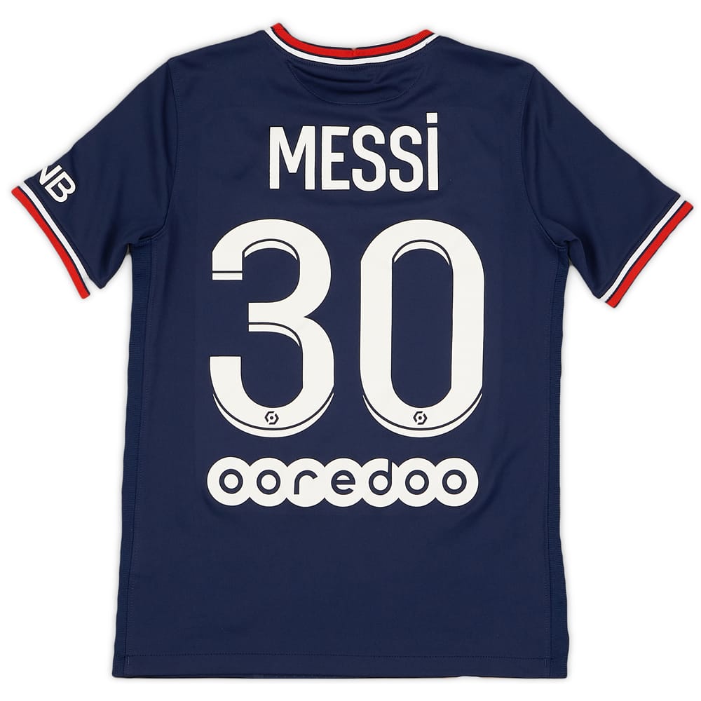 2021-22 Paris Saint-Germain Home Shirt Messi #30 - 9/10 - (M.Boys)