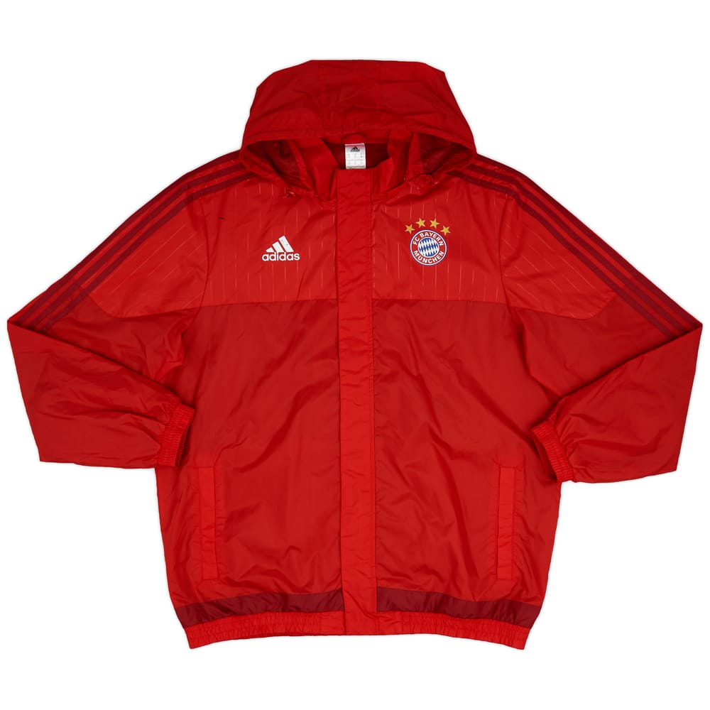 2015-16 Bayern Munich adidas Hooded Rain Jacket - 7/10 - (XL)