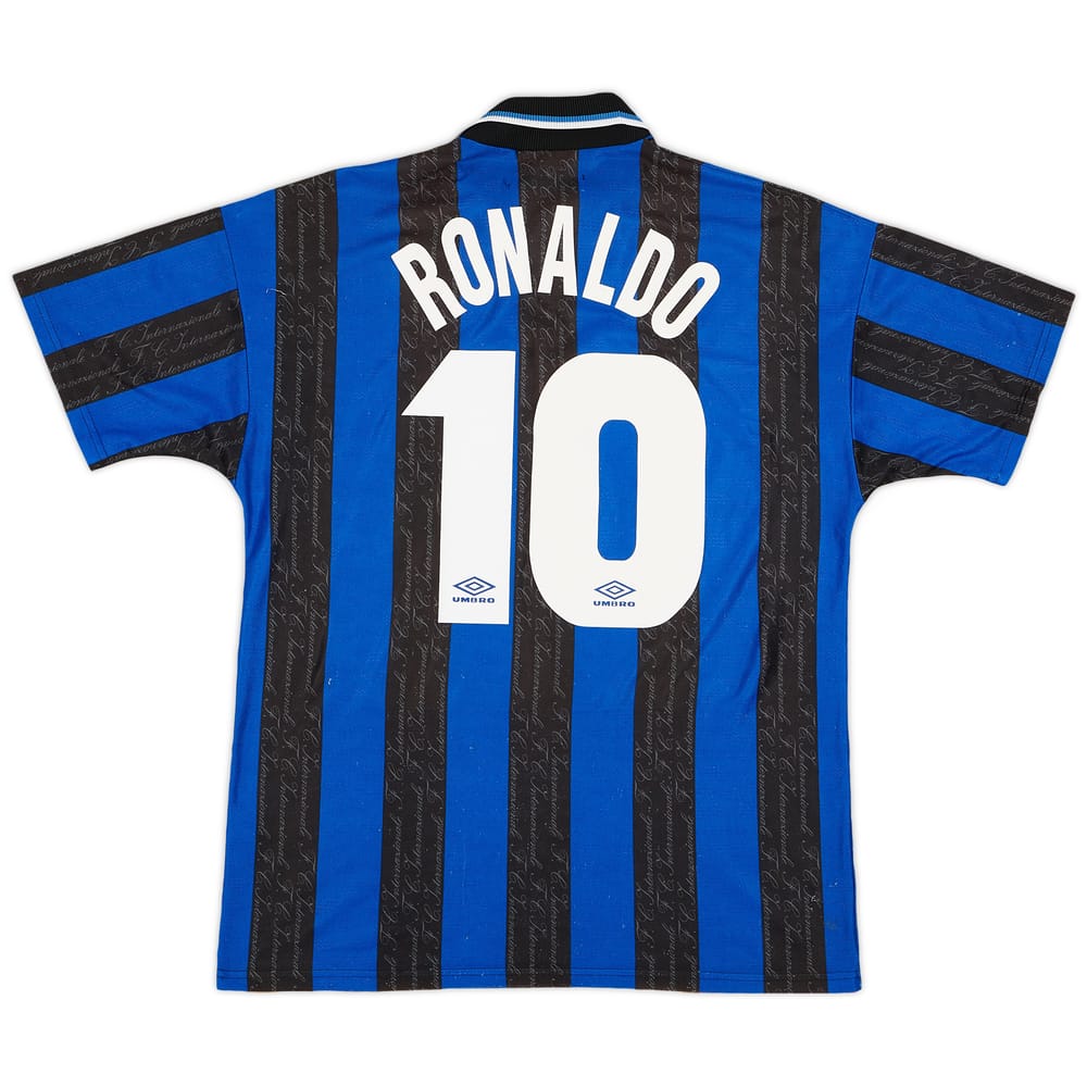 1997-98 Inter Milan Home Shirt Ronaldo #10 - 6/10 - (L)