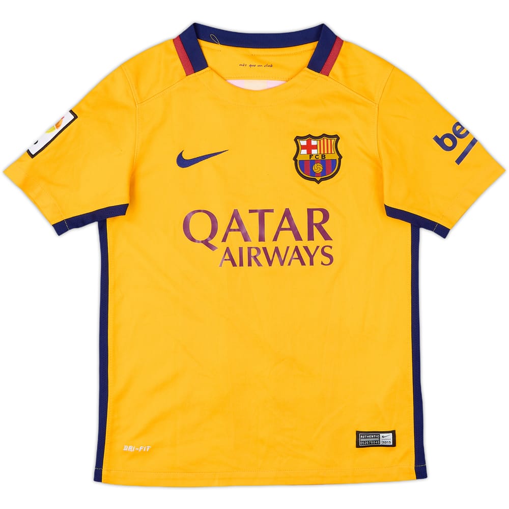 2015-16 Barcelona Away Shirt - 8/10 - (S.Boys)