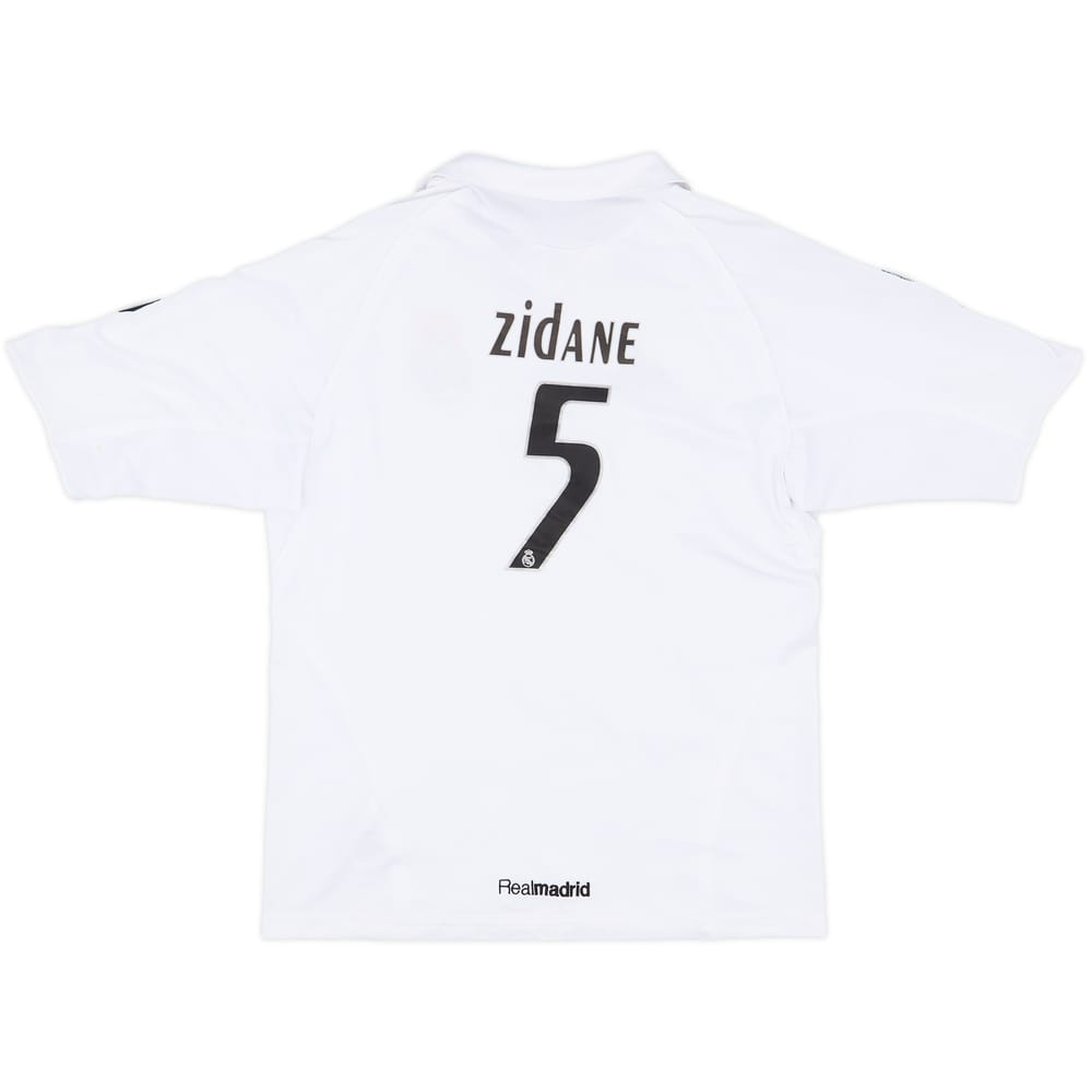2005-06 Real Madrid Home Shirt Zidane #5 - 6/10 - (XL.Boys)