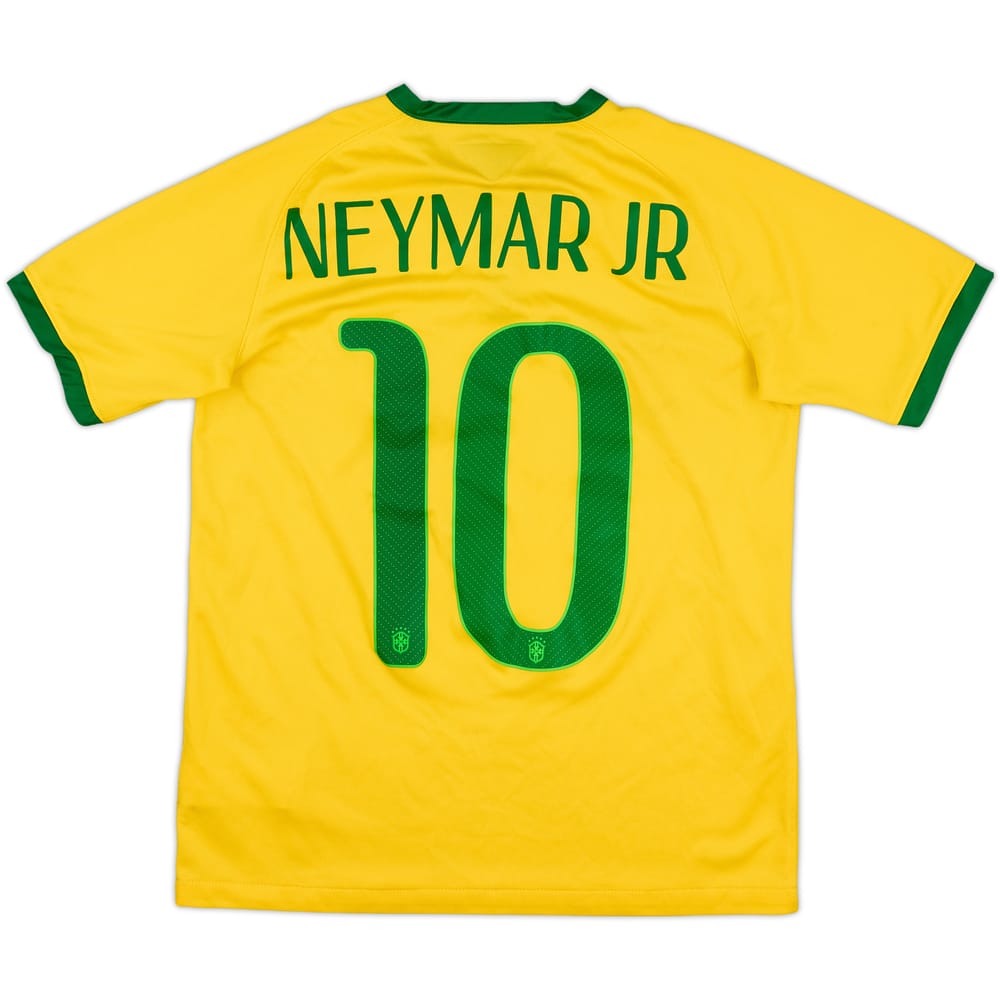 2014-15 Brazil Home Shirt Neymar Jr #10 - 6/10 - (L.Boys)