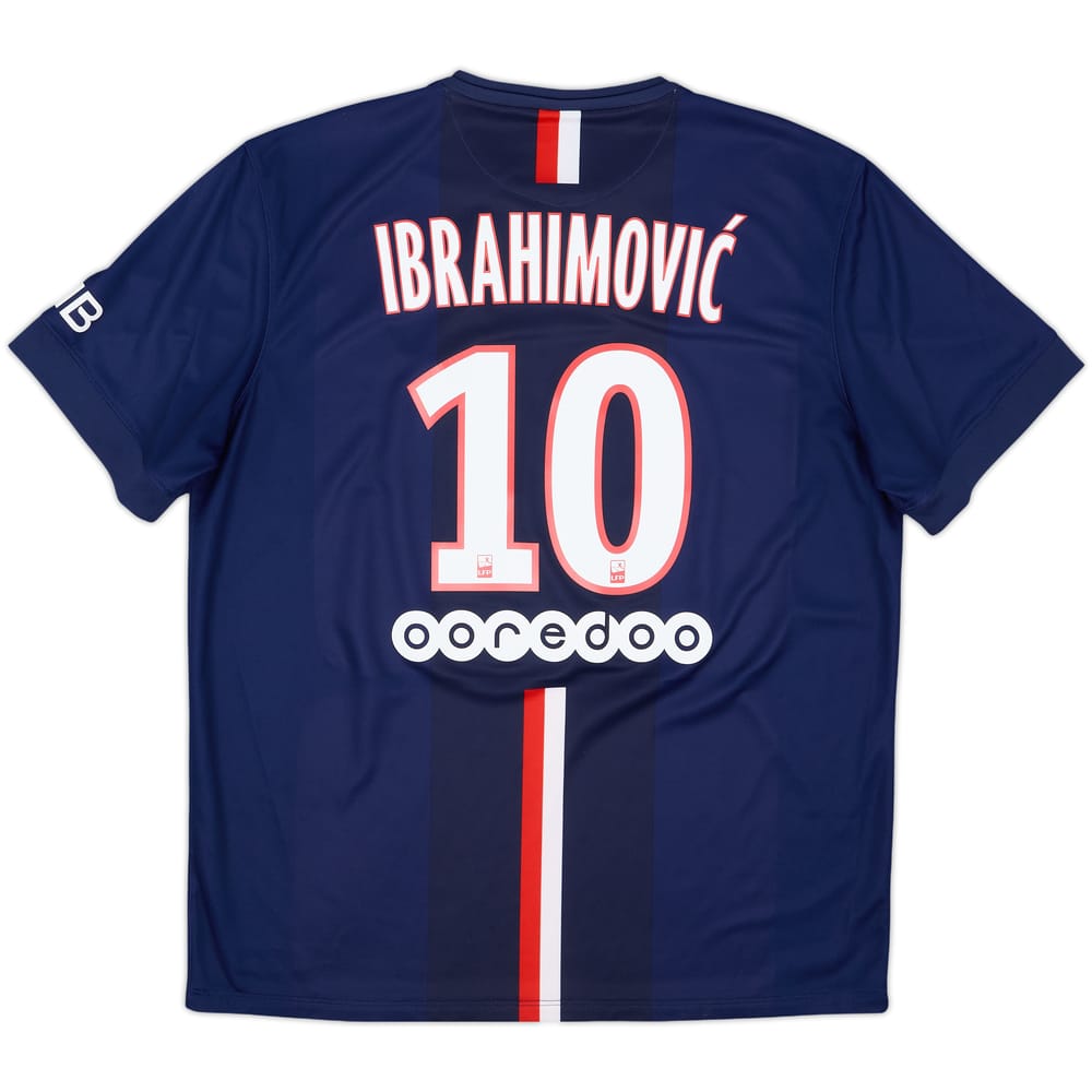 2014-15 Paris Saint-Germain Home Shirt Ibrahimovic #10 - 8/10 - (XL)