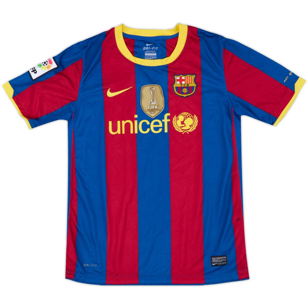 2010-11 Barcelona Home Shirt - 9/10 - (L.Boys)