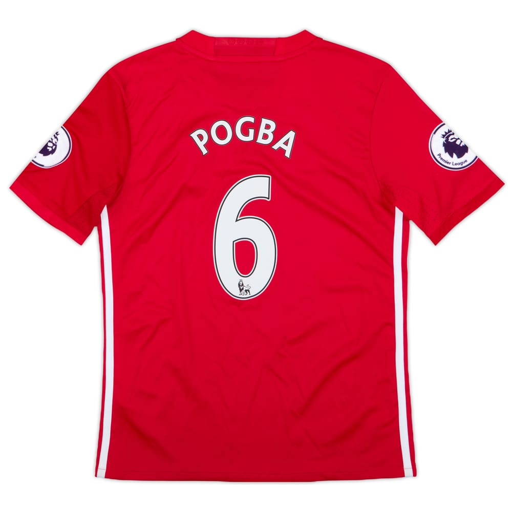 2016-17 Manchester United Home Shirt Pogba #6 - 8/10 - (M.Boys)
